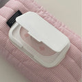 Striped Quilted Wet Wipe Pouch | Portable Tissue Organizer