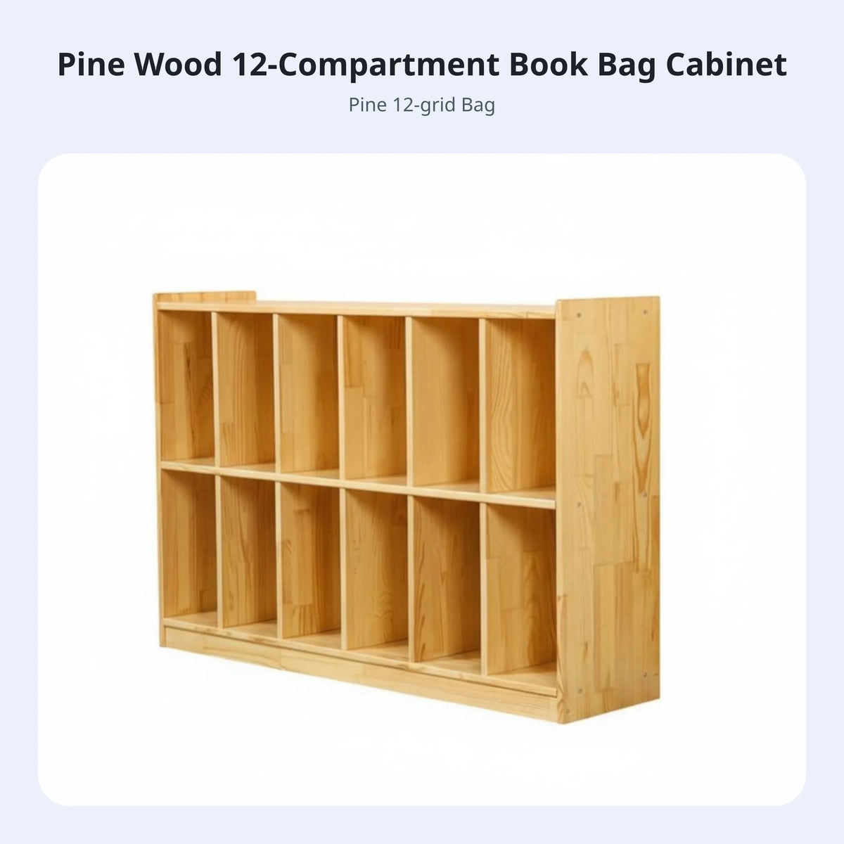 Wooden Multi-Compartment Kids Shelf | Playroom Organizer