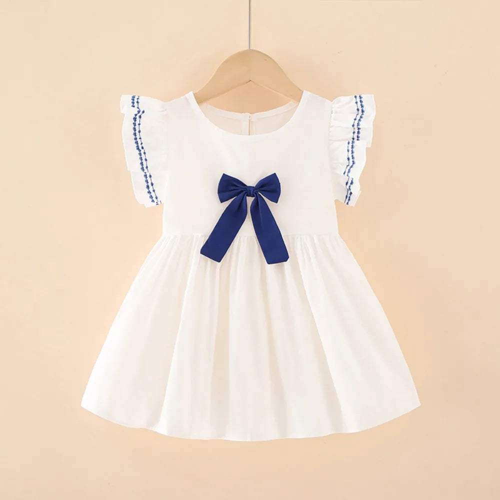 Girls Bowknot Ruffle Princess Sundress | Ages 7–13 Summer