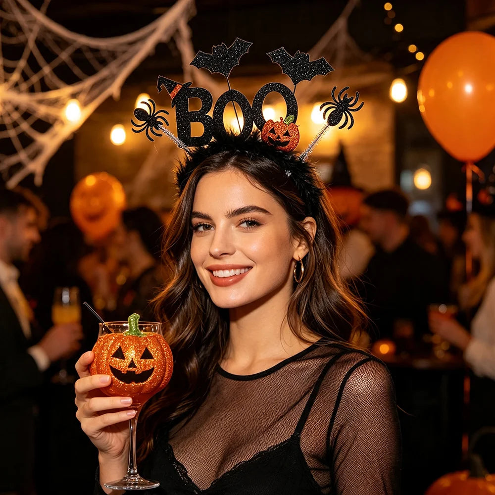 Halloween Headband – Ghost, Bat & Pumpkin Hair Accessory