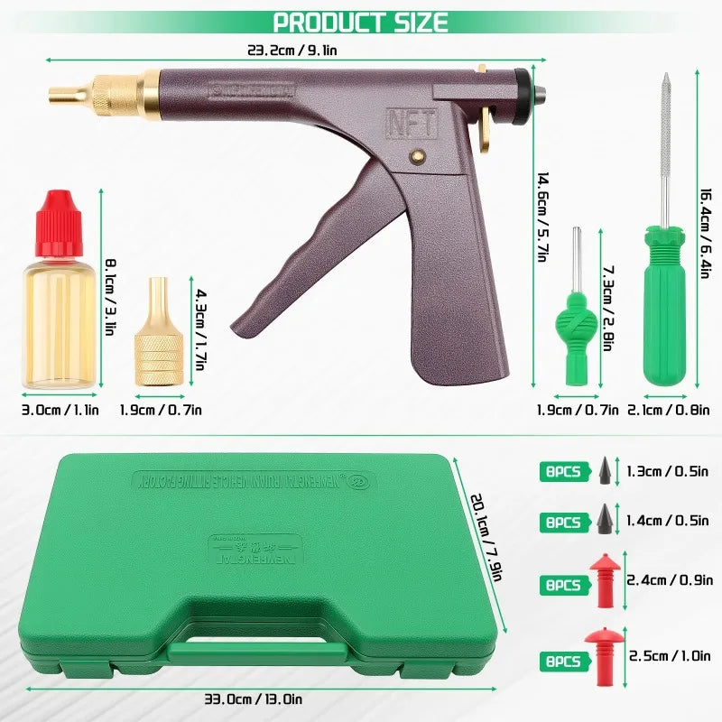 Motorcycle Vacuum Tire Repair Kit – Mushroom Gun Set