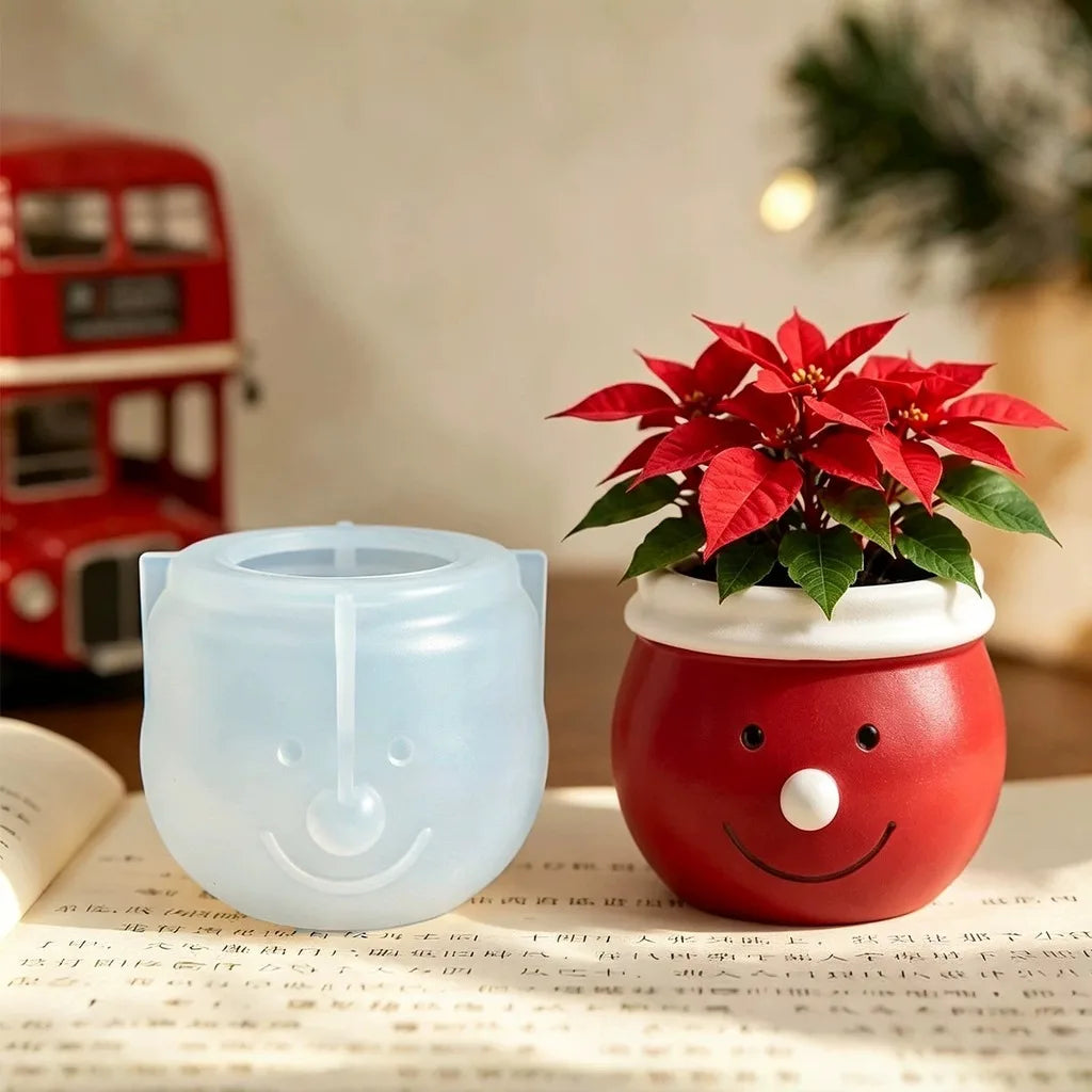 Christmas Snowman Silicone Planter Mold – DIY Holiday Décor