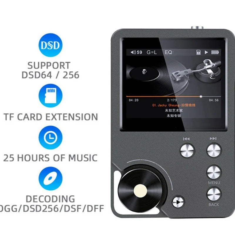 ZJMZYM HiFi Lossless MP3 Player | 64GB/128GB, Up to 256GB