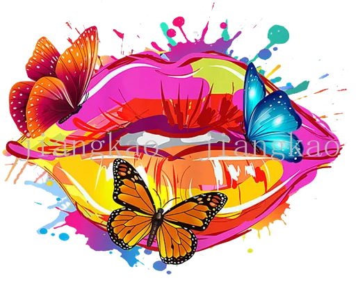 Watercolor Lip Iron-On Patches – DIY Clothes & Bag Appliqués