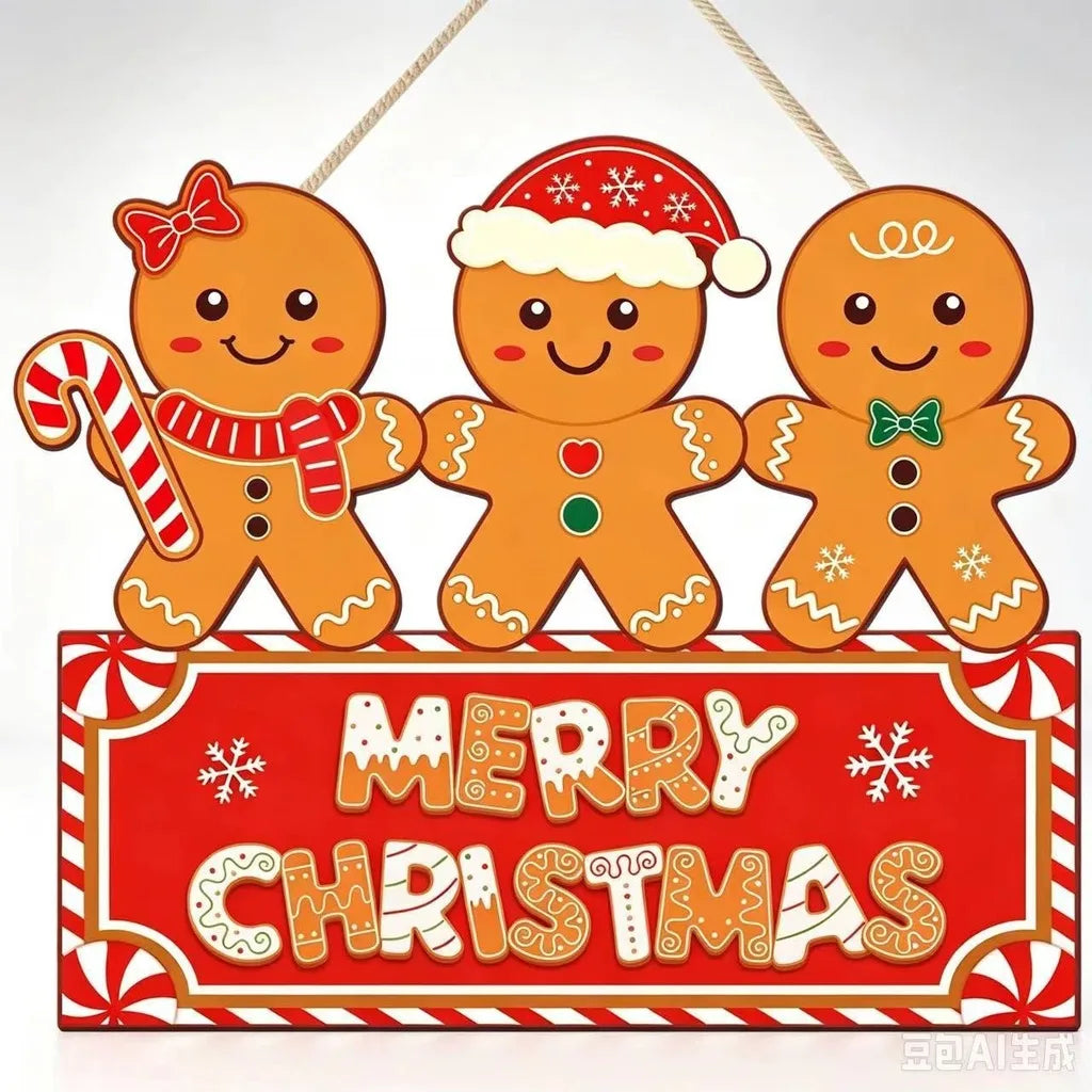 Wooden Christmas Tree Hanging Ornament | Holiday Wall Décor
