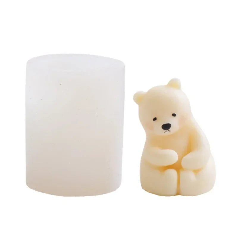 Polar Bear Silicone Mold – Candle, Soap, Resin & Baking DIY