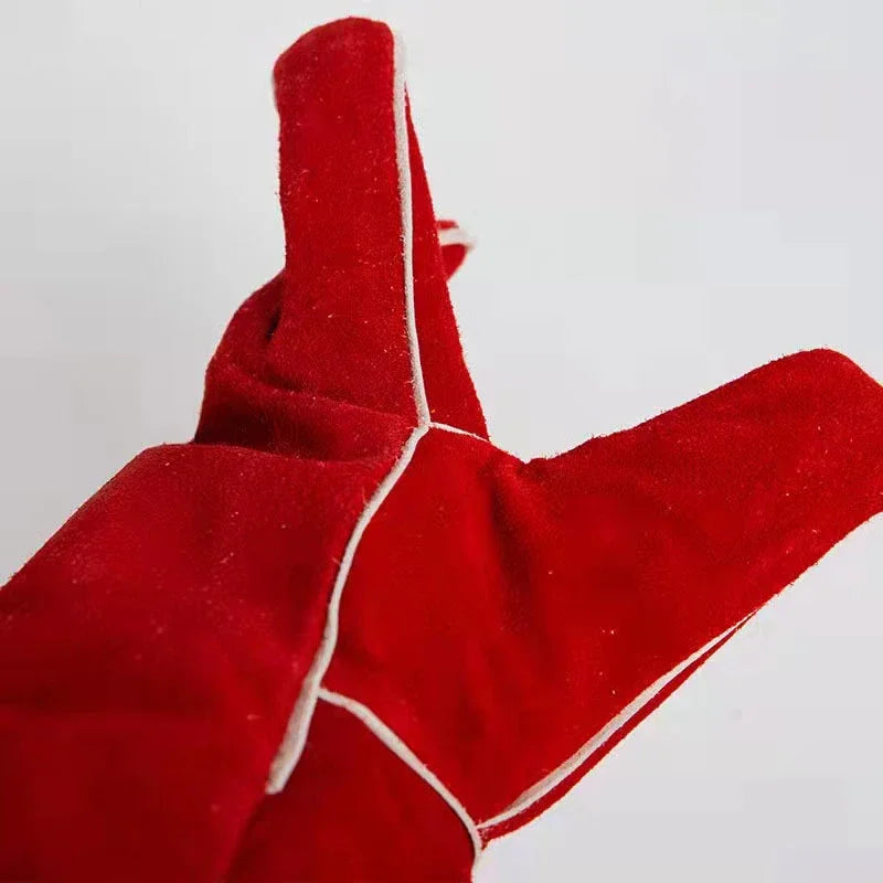 Leather Forge Welding Gloves – Heat Resistant BBQ & Grill Mitts
