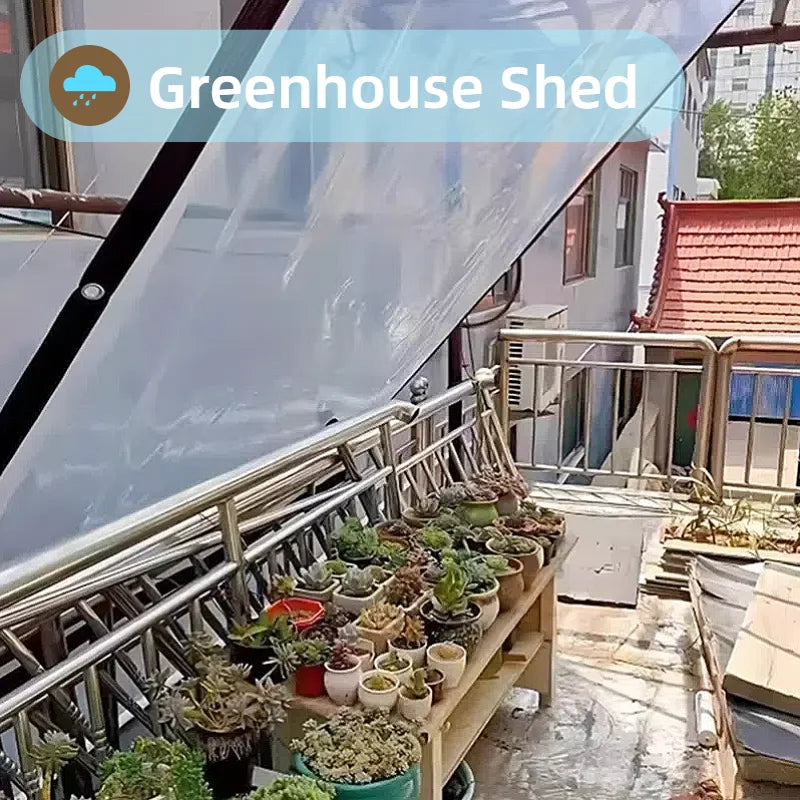 0.12mm Transparent PE Tarpaulin – Waterproof Garden Cover