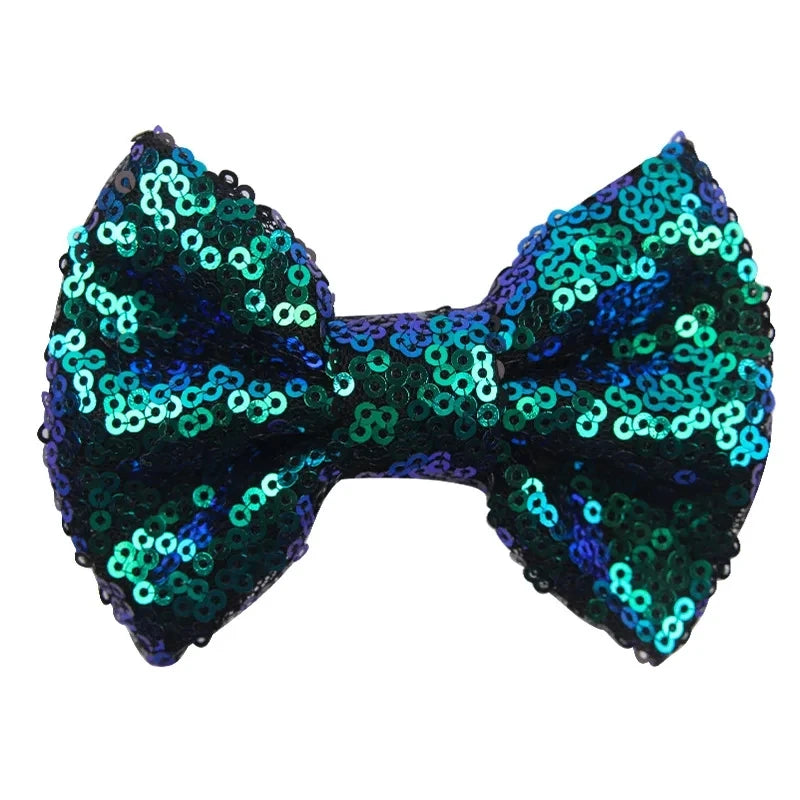 5-Pack Glitter Sequin Hair Bows – DIY Girls Hair Accessories