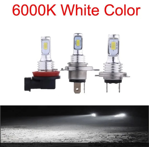 2-Pack H4 H7 H11 LED Headlight & Fog Light Bulbs 6000K 16000LM