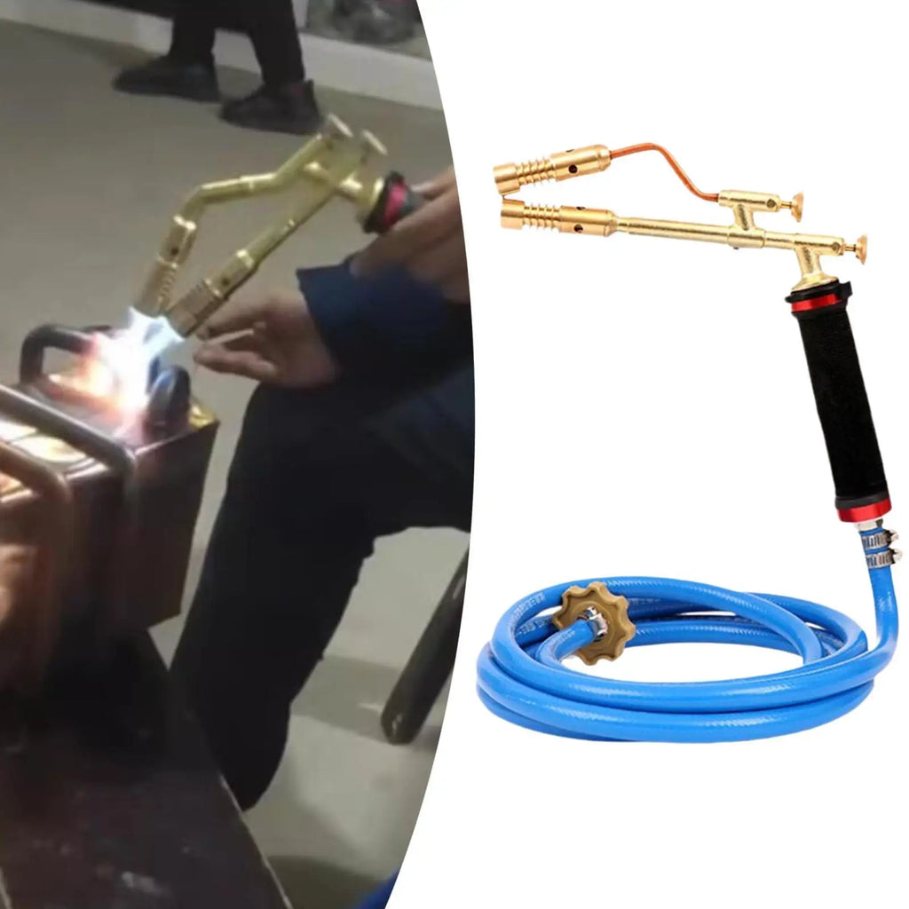 Double-Head Copper Propane Welding Torch + 5m Hose