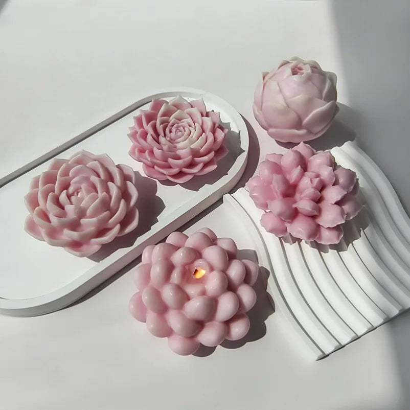 Large Succulent Silicone Mold – DIY Candle, Soap & Resin