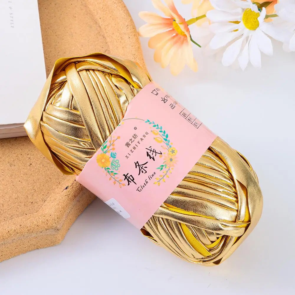 Shiny Magic Color Imitation Leather Crochet Yarn – 100g Ball