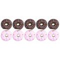 10-Pack Latex Donut Squeaky Dog Toys – Puppy Chew Set
