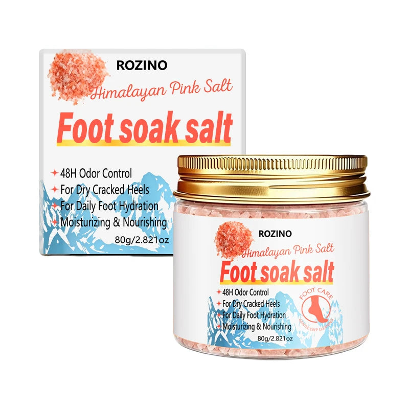 ROZINO Himalayan Pink Salt Foot Soak – 48-Hr Odor Control