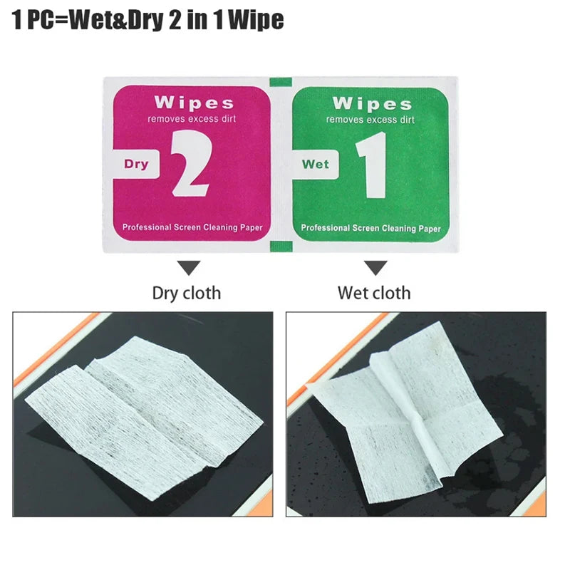 5-Pack Wet & Dry Screen Cleaning Wipes – Phone, Tablet & Camera
