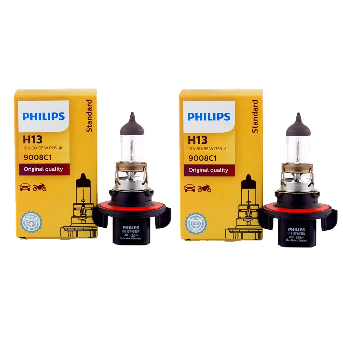 Philips Vision H13 Halogen Headlight Bulb 12V 60/55W 9008C1