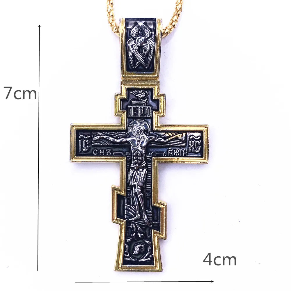 Orthodox Cross Metal Church Utensil – Religious Prayer Gift