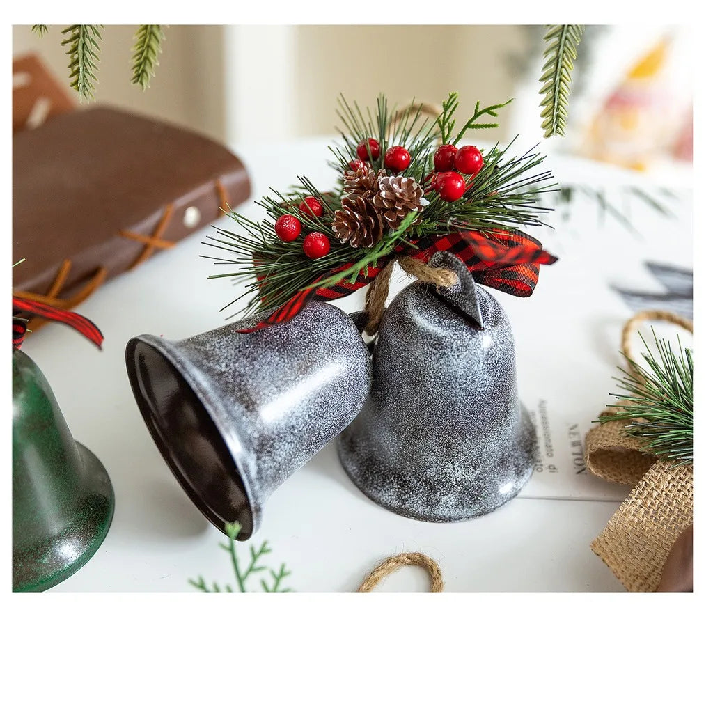 Decorative Iron Christmas Bell Hanging Ornament | Holiday Décor