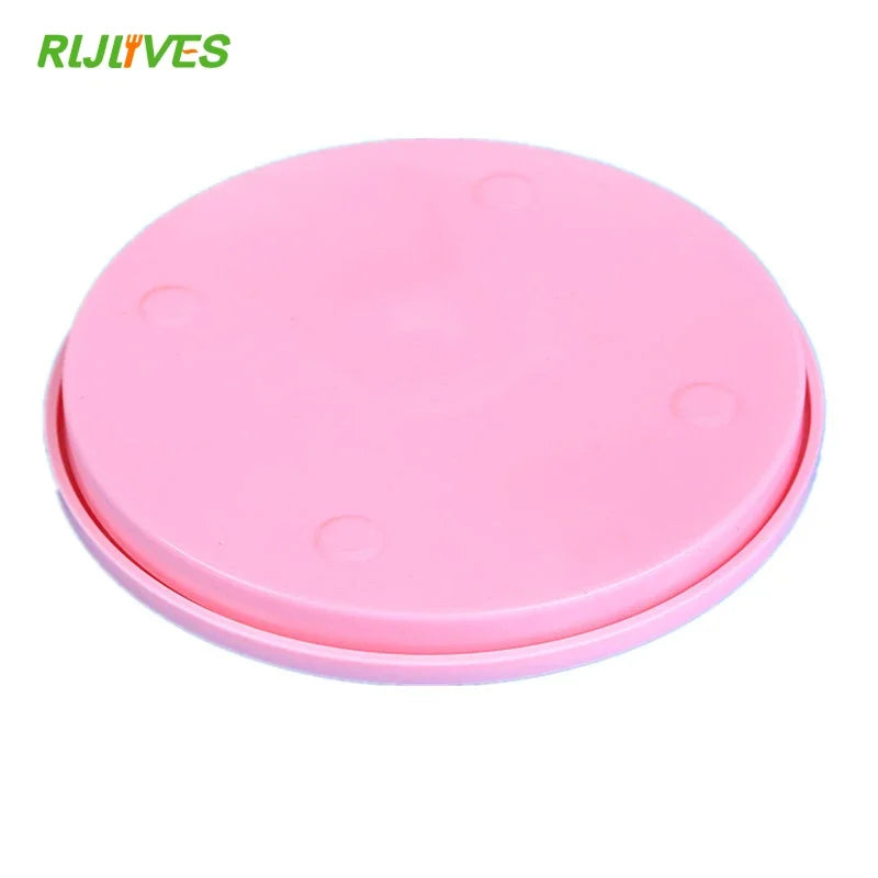 Pink Rotating Cake Turntable Stand – 14cm Round Platform