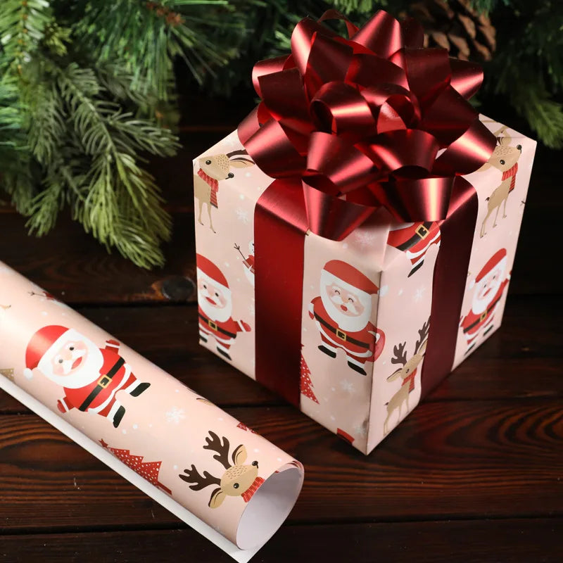 2025 Christmas Gift Wrapping Paper – Santa & Festive 50x70cm