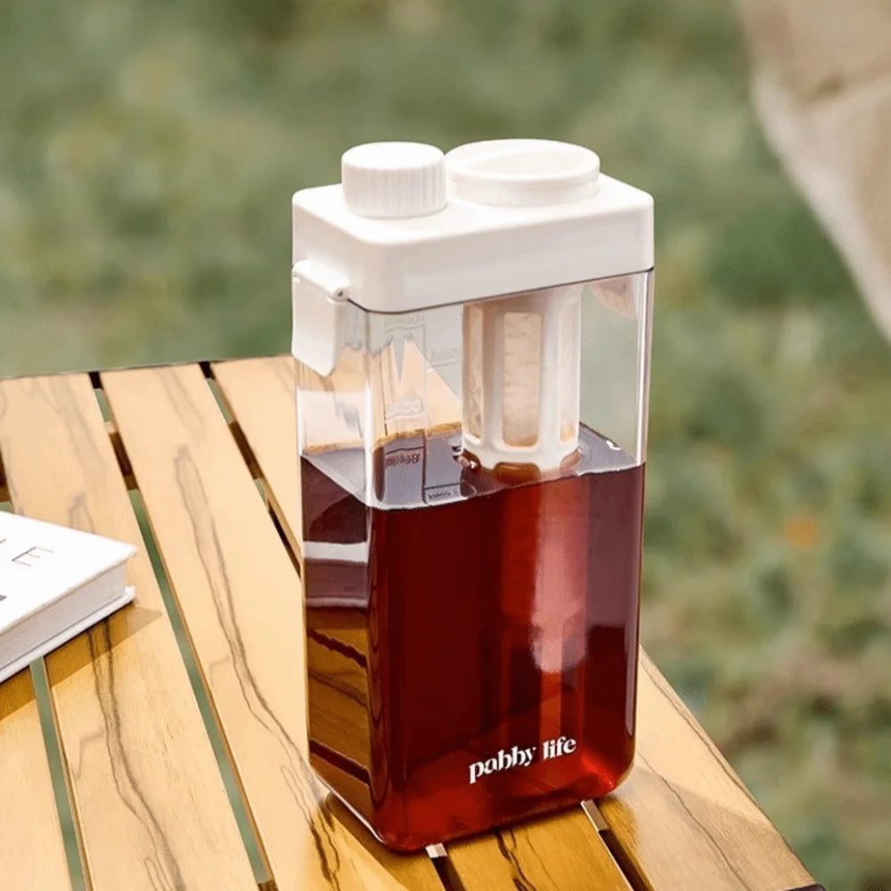 Cold Brew Coffee Maker Pitcher | Fine Mesh Filter & Scale