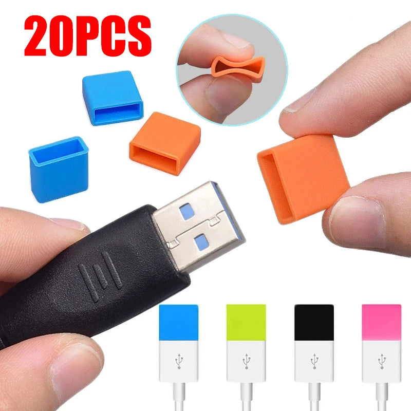 Silicone USB Male Dust Cap Protector – 1/5/10/20 Pack