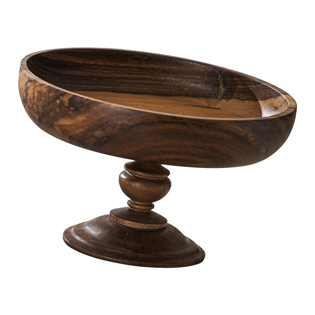 Wooden Fruit Bowl Decorative Tray – Food & Nut Organizer