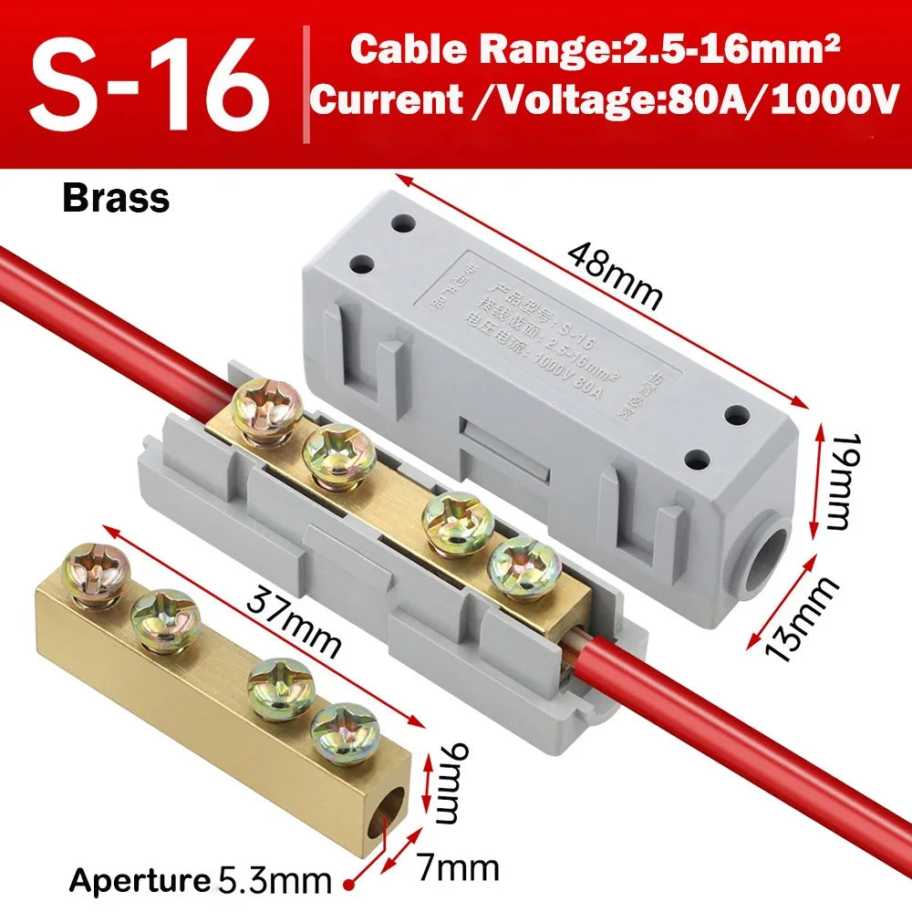 Brass Quick Wire Connector – High Power Splitter Terminal Block