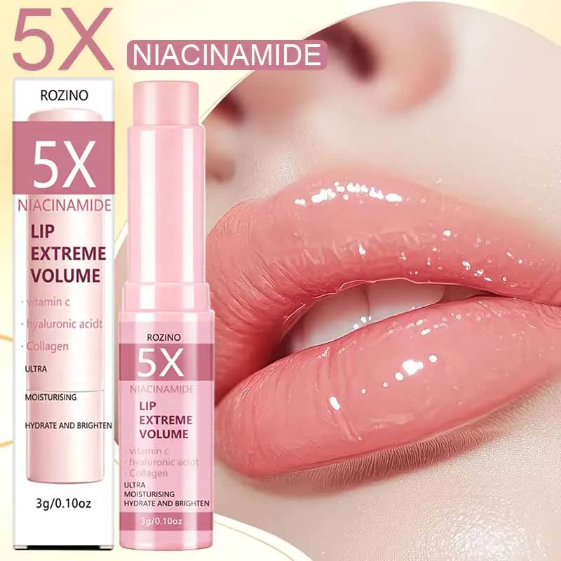 ROZINO Niacinamide Volumizing Lip Balm – Vitamin C & Collagen