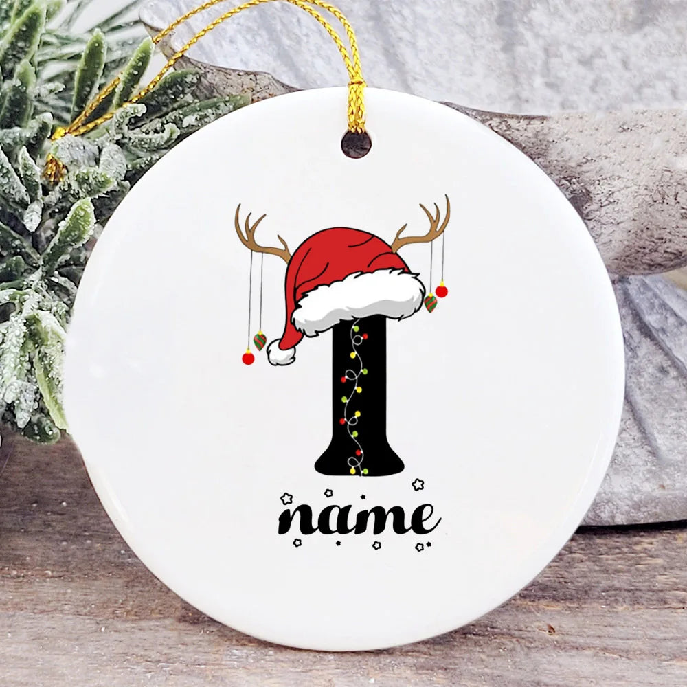 Personalized Baby's First Christmas Ceramic Bauble Ornament