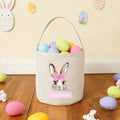 Personalized Easter Basket Bunny Bag – Custom Name Linen Tote