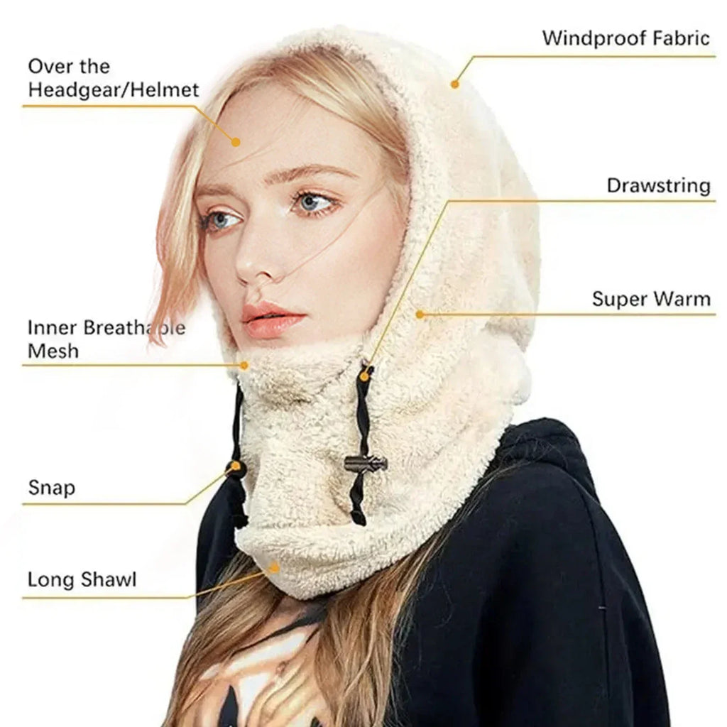Windproof Sherpa Fleece Balaclava – Adjustable Winter Ski Mask