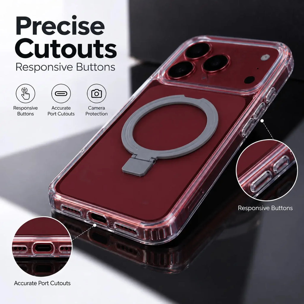 360° Magnetic Clear Case for iPhone 18 Pro / Pro Max | Stand