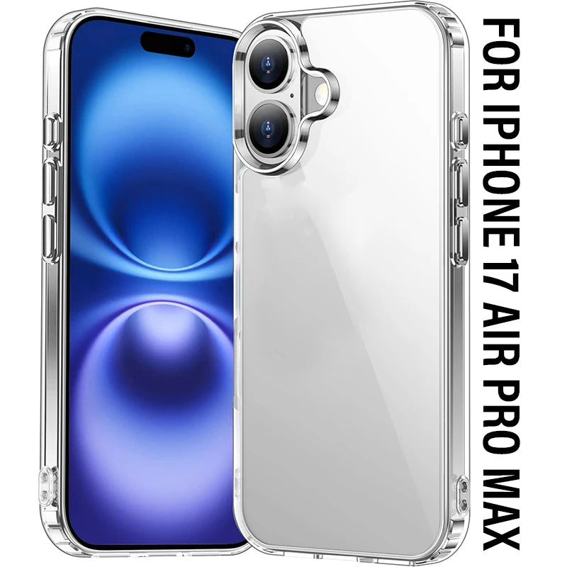 Transparent Shockproof TPU Case for iPhone 17 / Pro Max / Air