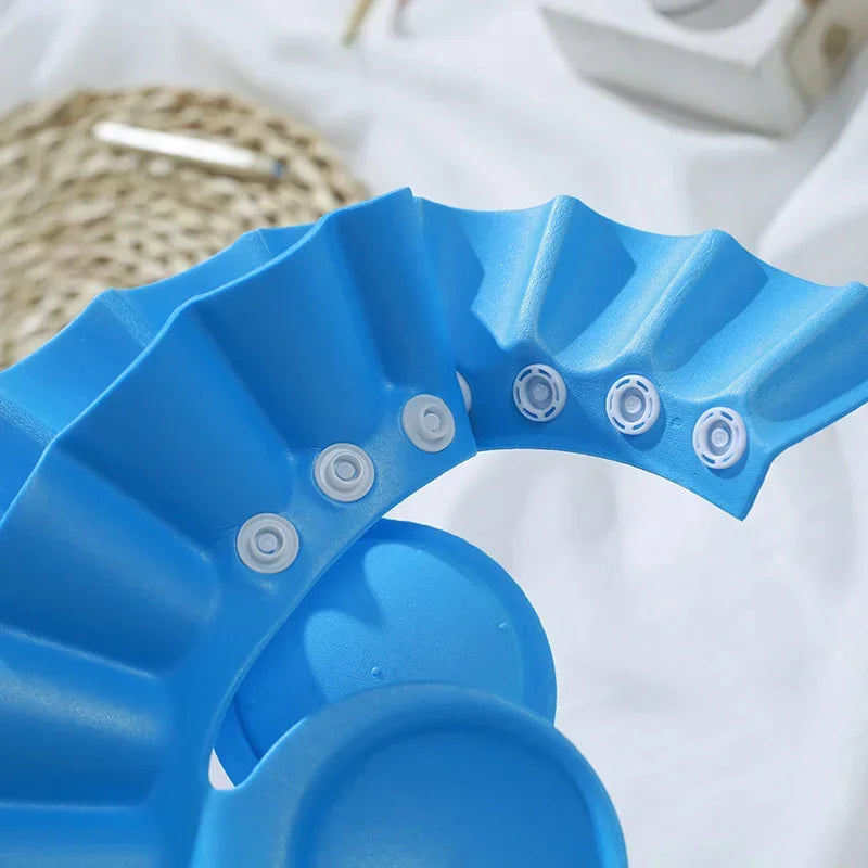Soft Baby Shower Cap – Adjustable Ear Protection Hair Wash Hat