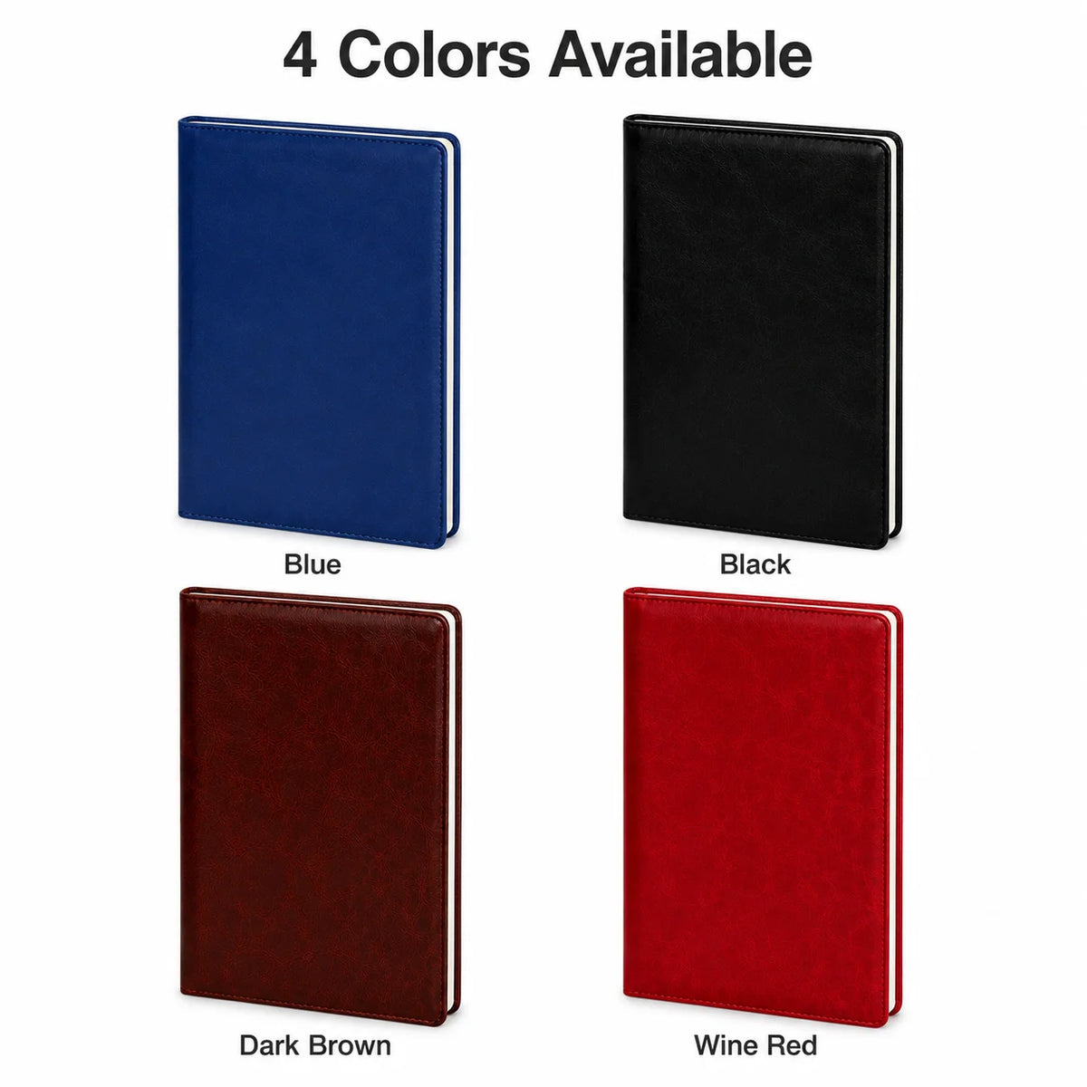 A5 PU Leather Notebook 200 Pages Lined Journal | Work & Study