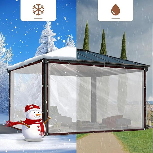 0.55mm Clear PVC Waterproof Tarpaulin – Custom Size Cover