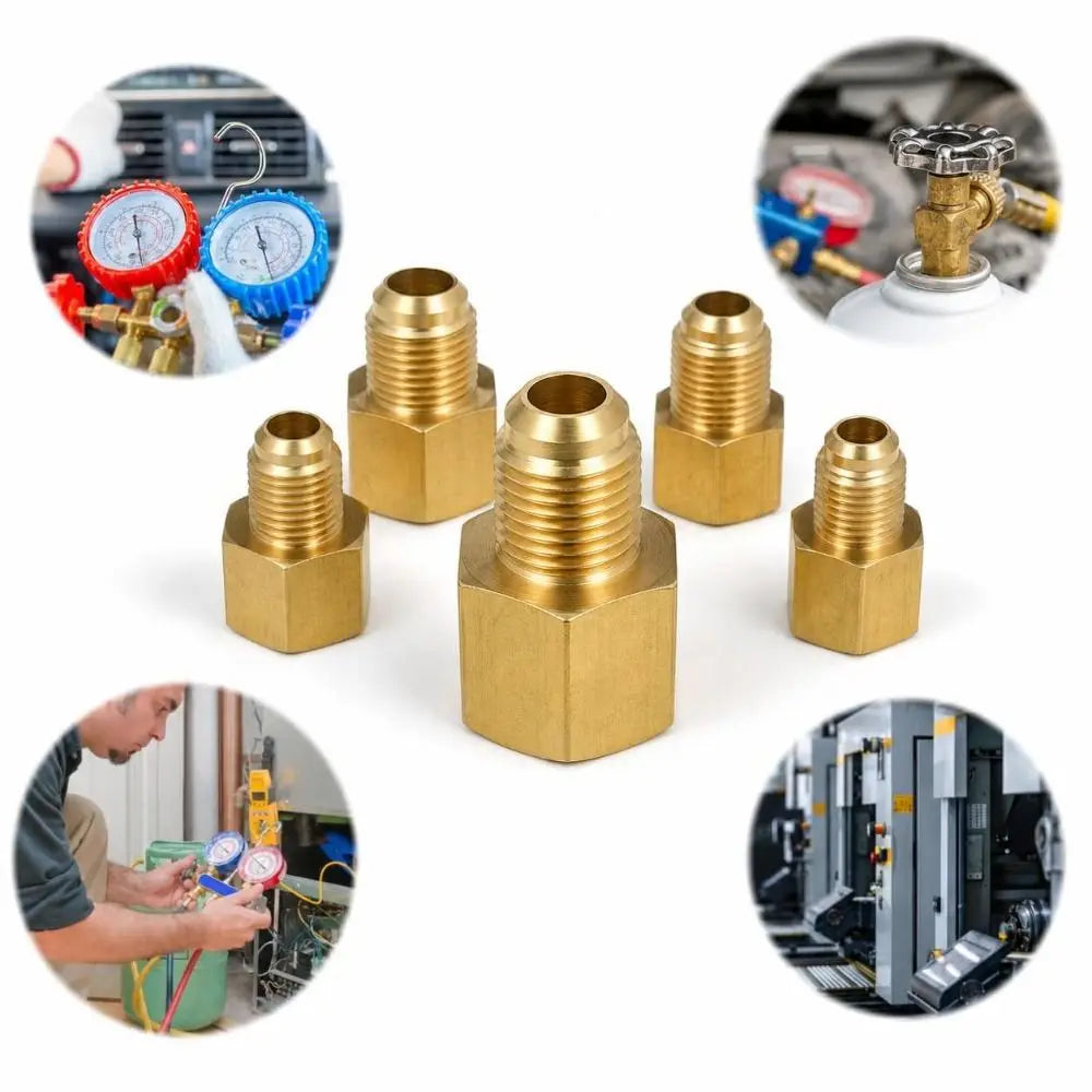 45-Degree SAE Brass Flare Reducer Fitting Female to Male 1/4–3/4"