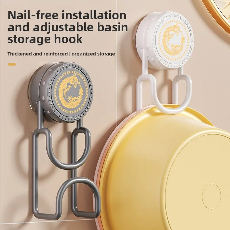 Suction Cup Wall Storage Rack – No-Drill Bathroom Shelf