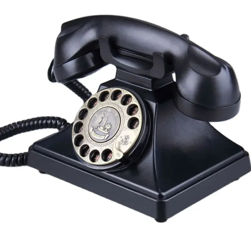 Retro Rotary Dial Telephone – Corded Landline with Caller ID