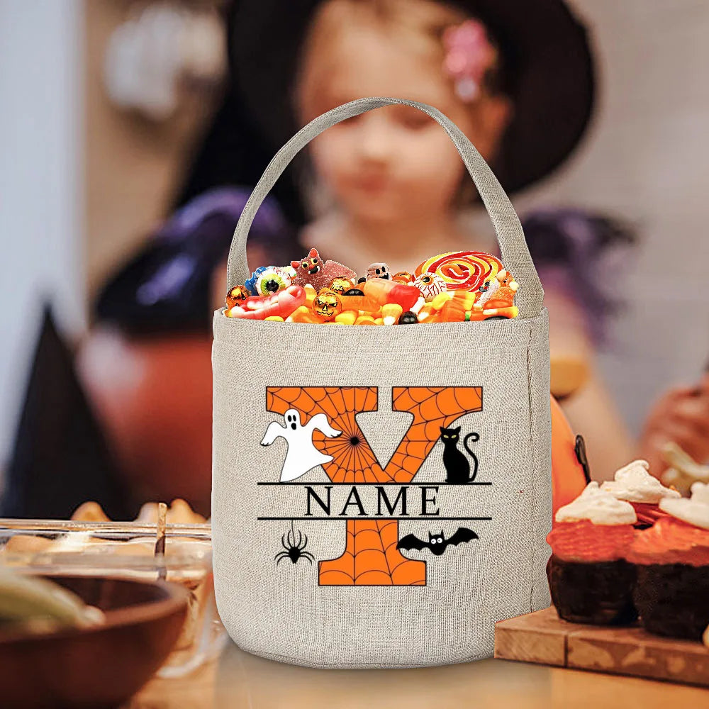 Personalised Halloween Trick or Treat Bag – Kids Candy Tote