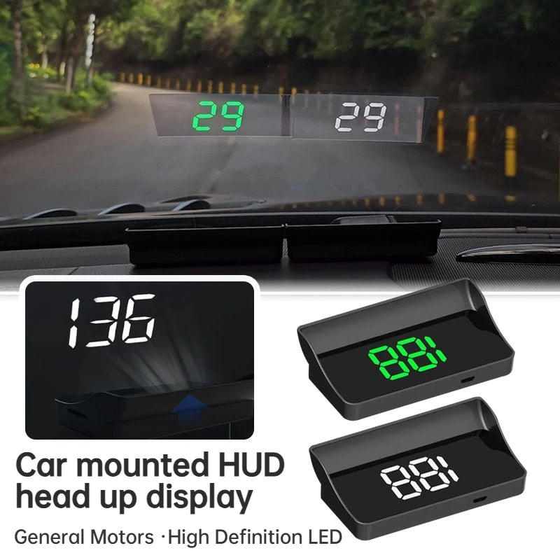 HD LED Car HUD Head-Up Display | GPS Speedometer All Vehicles