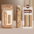 Cute Capybara Push-Pull Eraser with 2 Replaceable Cores