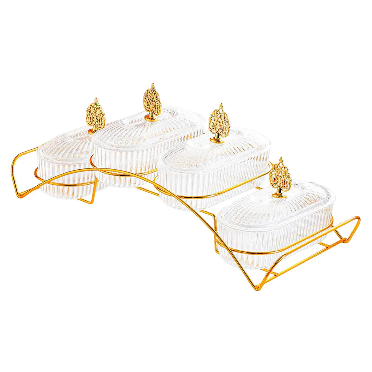 Multi-Layer Snack Serving Tray with Lid | Luxury Fruit Plate