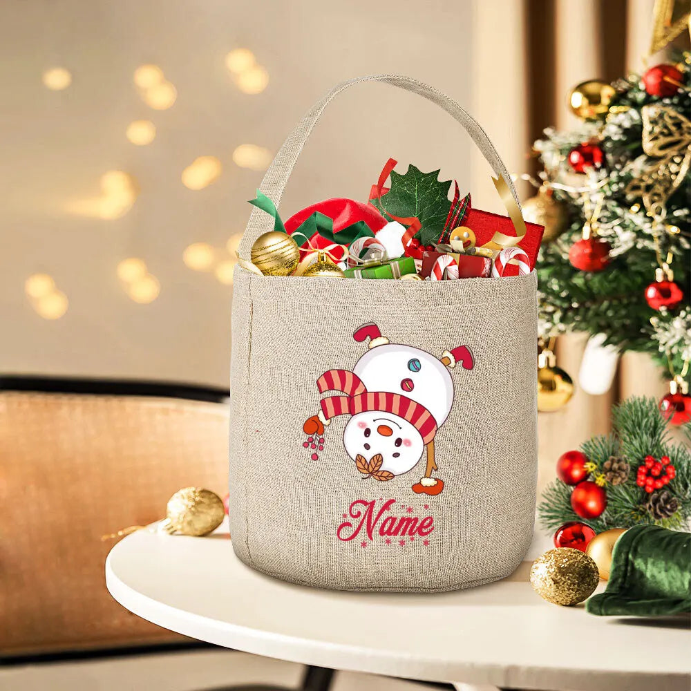 Personalized Deer Christmas Sack Bag – Kids Holiday Gift Tote