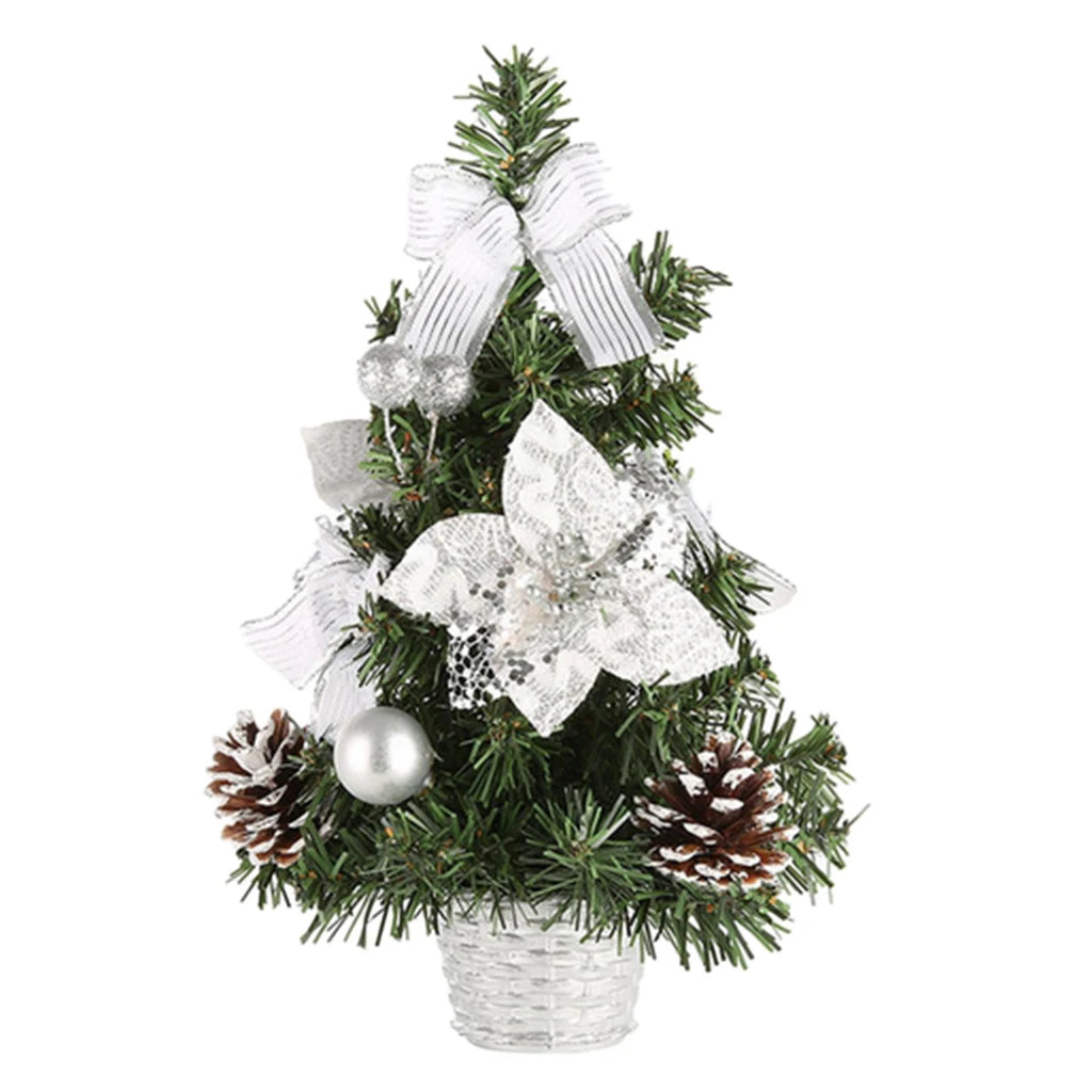 PVC Mini Tabletop Christmas Tree – 40cm Artificial Holiday Decor