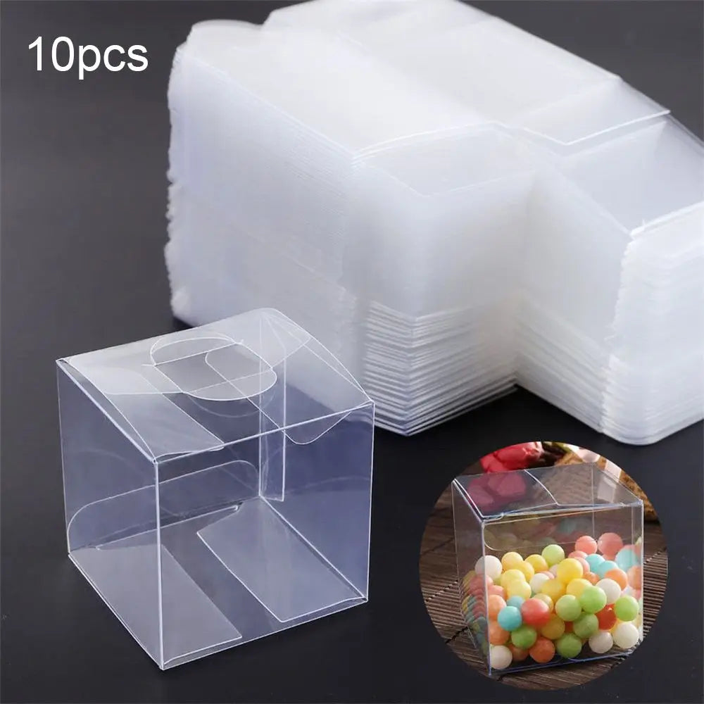 Square Plastic Favor Boxes – Candy & Cookie Gift Boxes 10pk