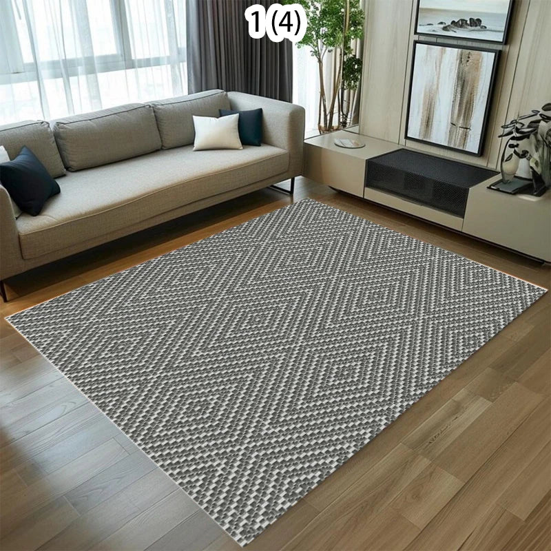 Modern Area Rug | Soft Polyester Carpet for Living Room & Bedroom