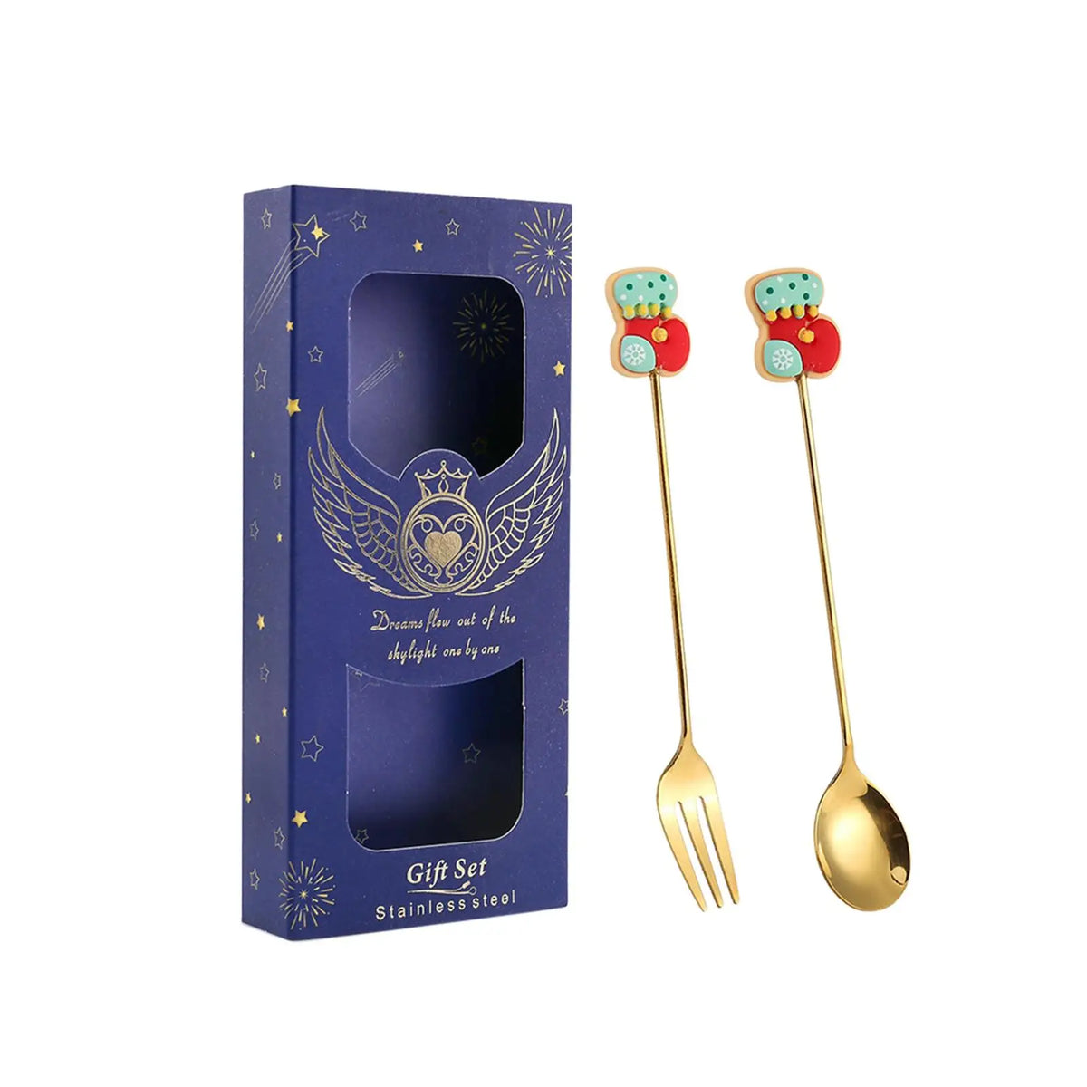 Santa Christmas Stainless Steel Cutlery Set – Spoons & Forks